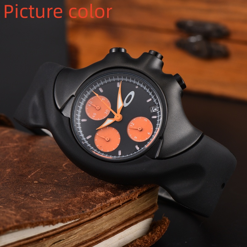 Oa Wrist Watches for Men 2026 Mens Watches Six needles Design All dials work Quartz Watch Top Luxury Brand Chronograph Clock Rubber Belt Fashion Hol