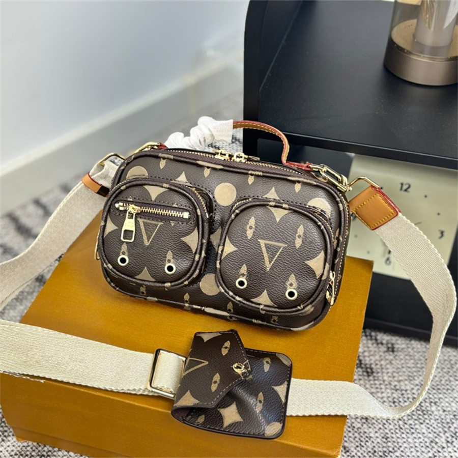 Sac à bandoulière concepteur de caméra sac caméra médiéval à double couche à double couche à main sac à glissière souterraine élégante femmes org