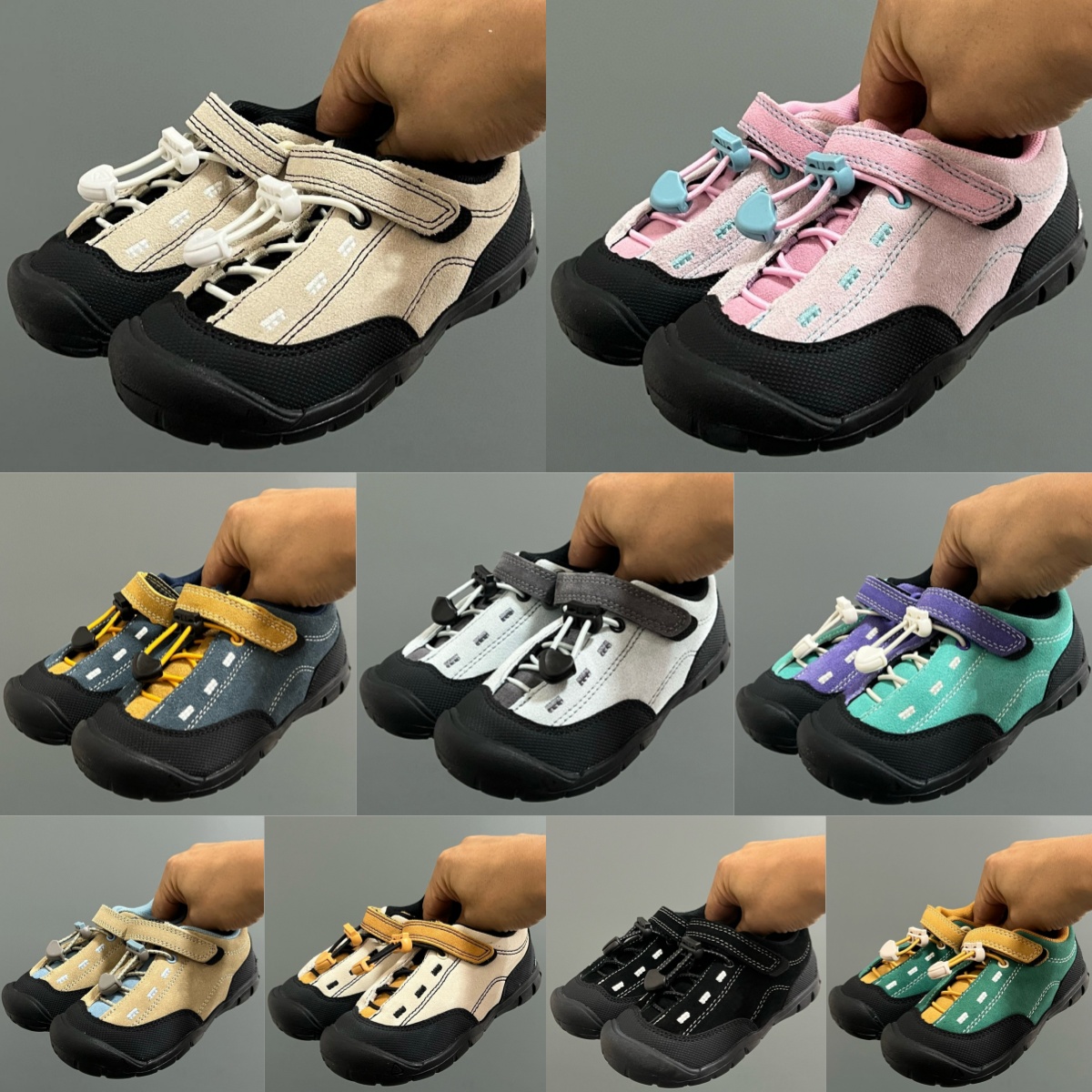 Kids Designer Hiking Trainers Boys Girls Outdoor Shoes Toddlers Baby Causal Sneakers Children Youth Shoe Black White Red Brown Blue Orange Pink P-image-930784888