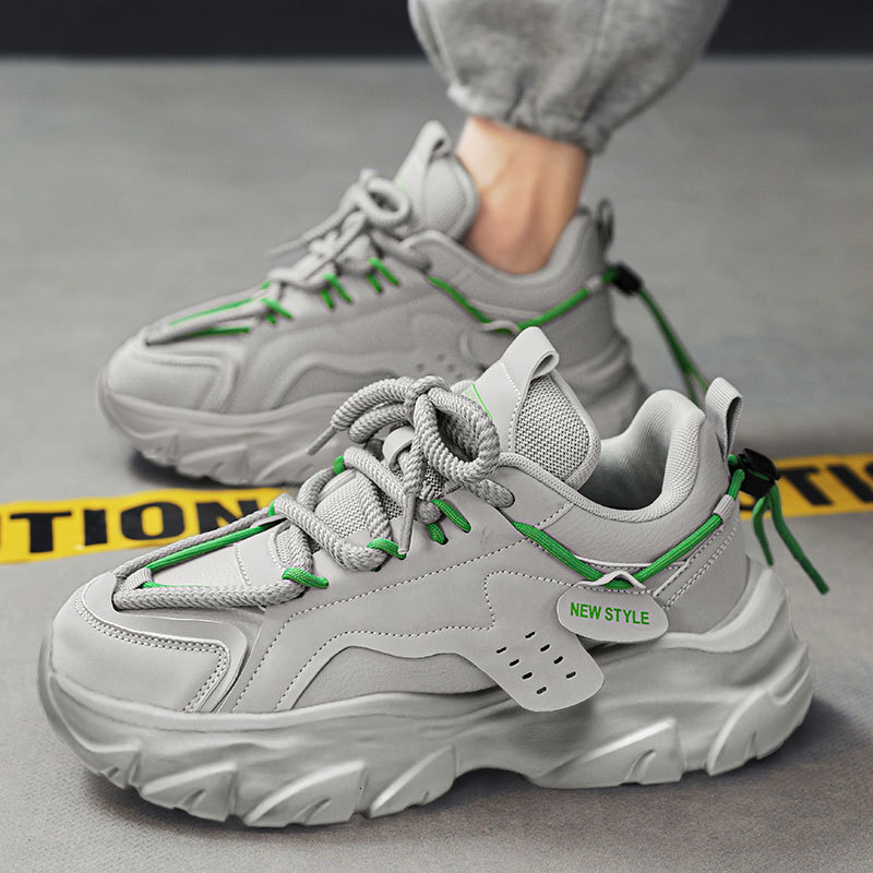 TOP Designer Men's Shoes 2025 Spring New Youth Trendy Sports Versatile Casual Shoes Thick Sole Height Increasing Agan Dad Sneakers df