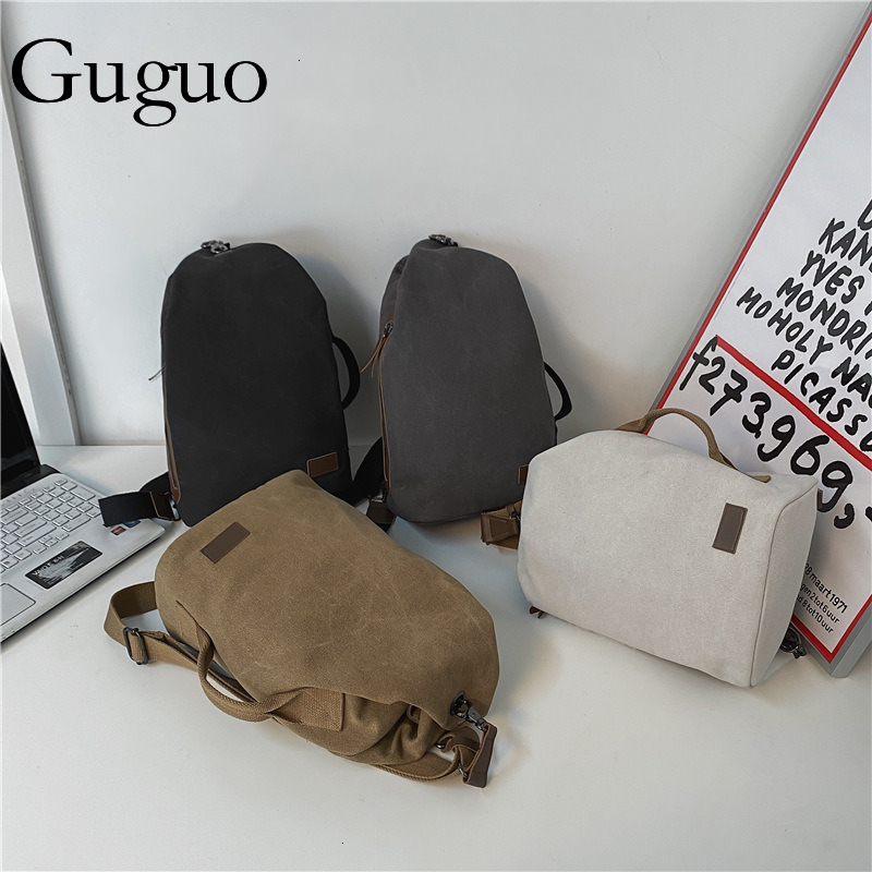 Guguo Free Shipping New Designer Bag 2025 High Quality Simple Leisure Commuter Men's Chest Bag Large Capacity Travel Shoulder Bag Fashion Cross