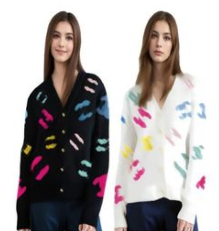 Womens Sweaters Classic Brand V-neck Luxury Loose Designer Sweater Jacquard Clothes womens Cardigan Knit Jacket coat