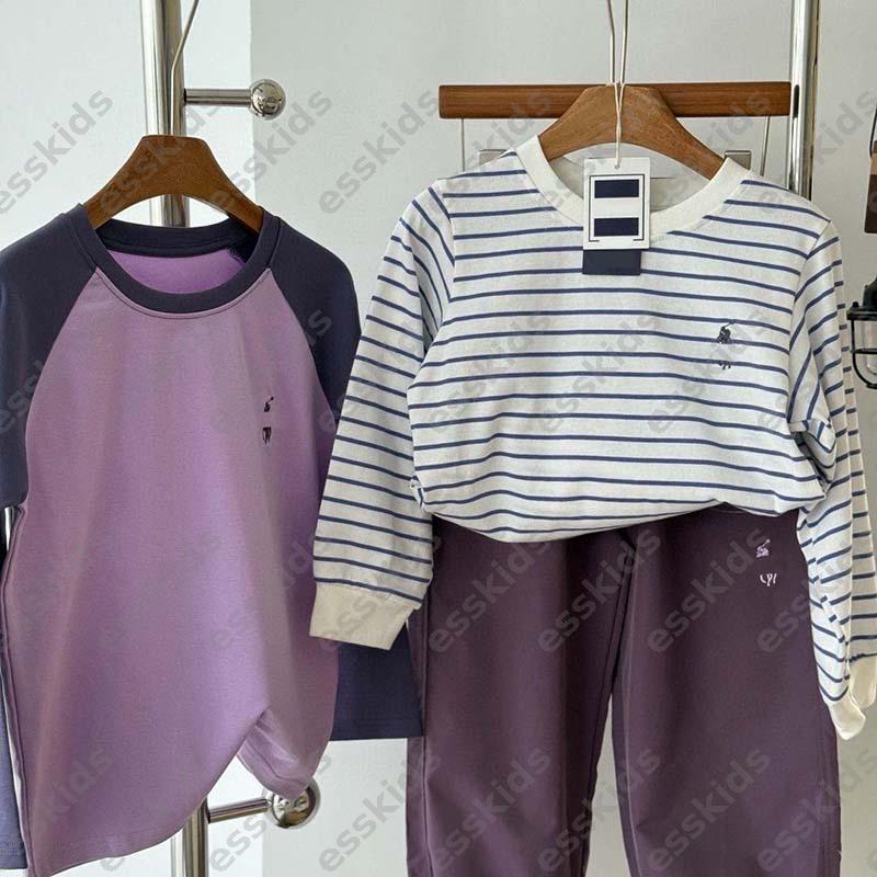 Children Clothes Designer T Shirt Kids 3-piece Set Pants Long Sleeve Hoodie Base Shirts Girls Boys Baby Clothing Sets Tracksuits Kid Autumn Winter D