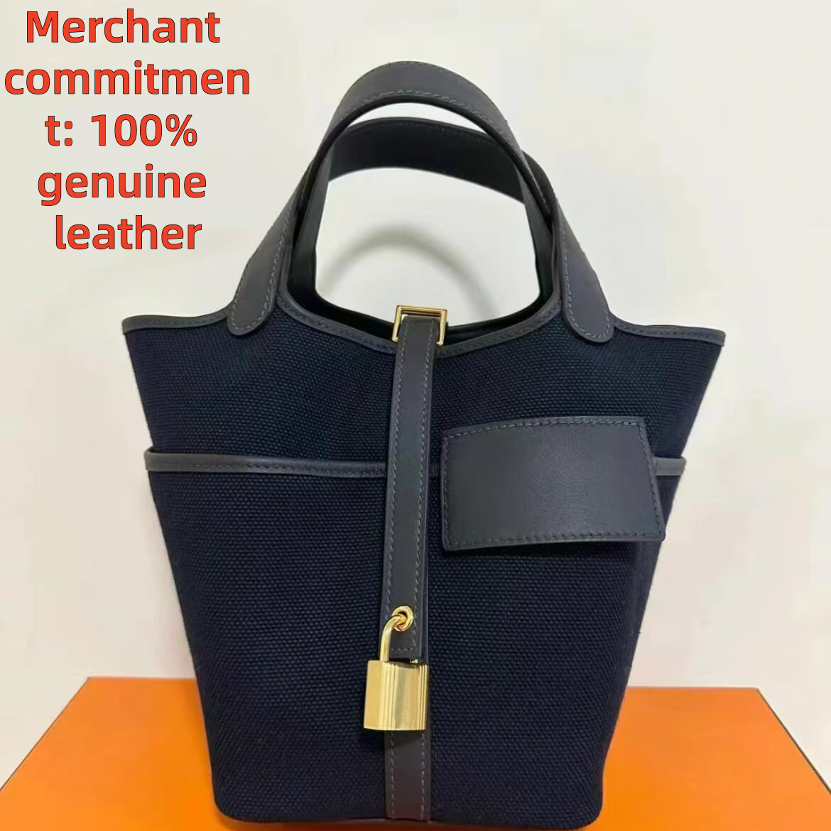 10A quality genuine leather Canvas Cargo Basket bags Luxury Designer bags Lock bag Womens handbags bucket bag fashion crossbody Shoulder Bag tote