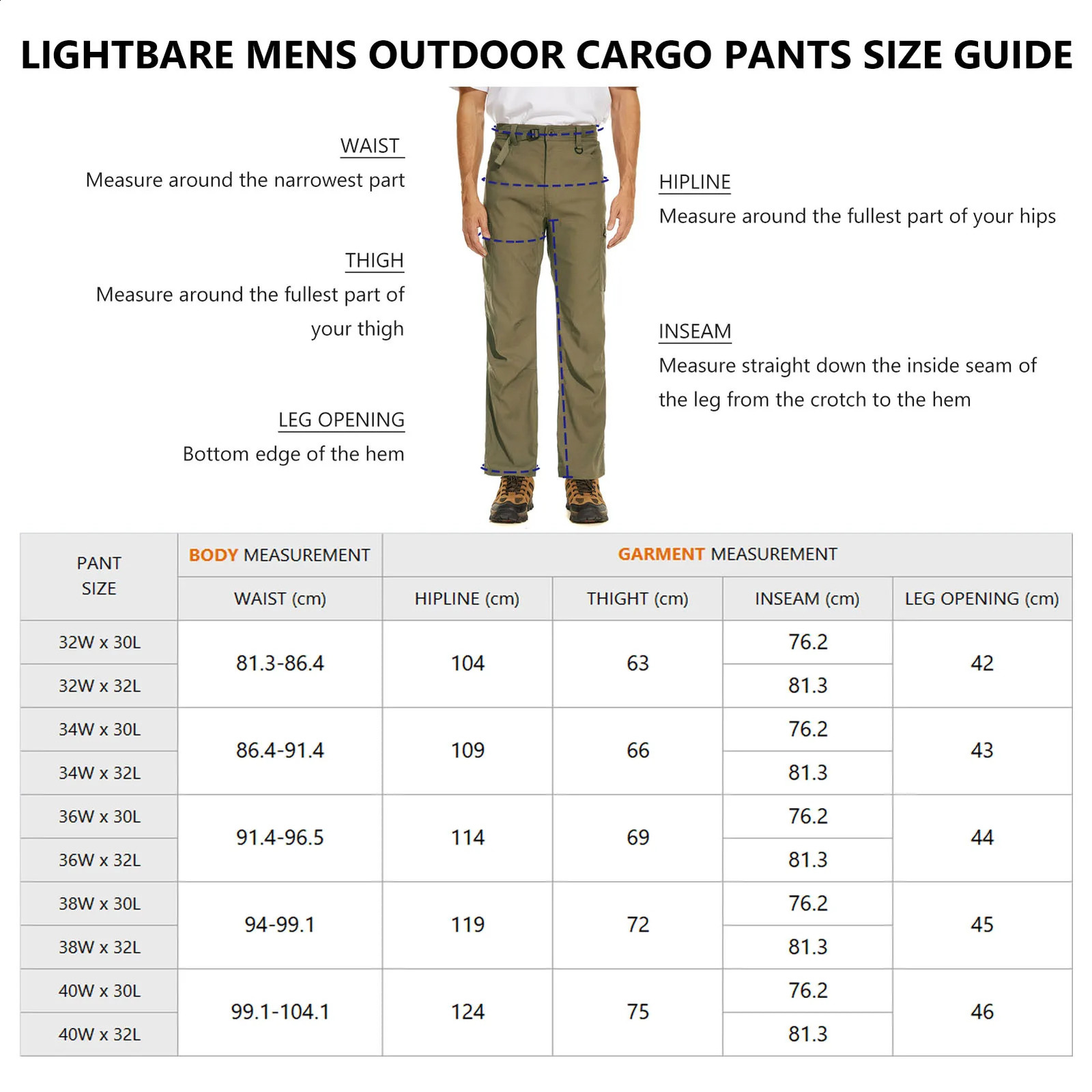 Lightbare Mens Stretch Hiking Golf Cargo Pants UPF 50 Cropped with RollUp Leg Snaps Water Resistant Straight Fit 250916 99