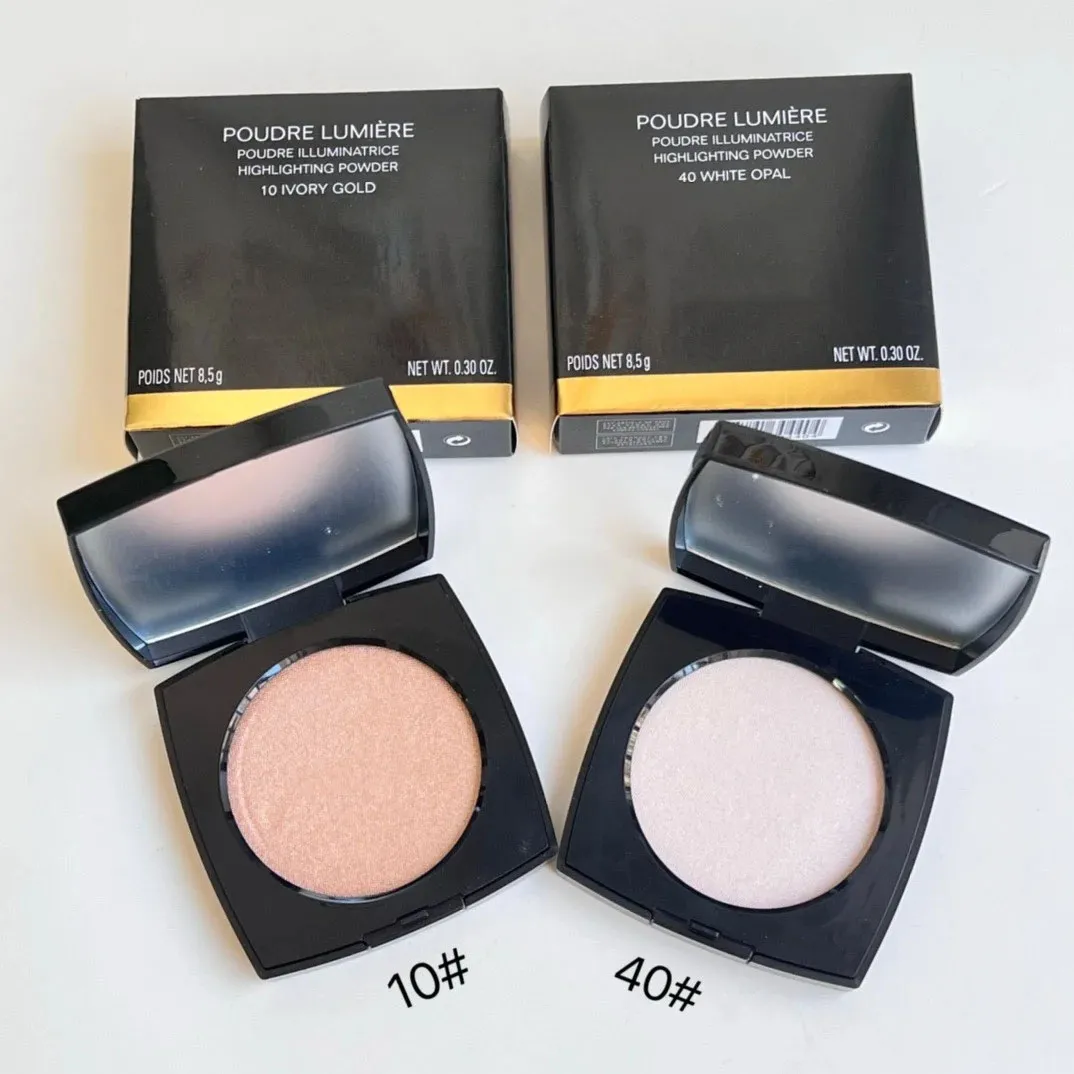 Makeup Highlighting Powder 8.5g Poudre Illuminatrice Bronzers Highlighters Palette 2 Colors 10 Ivory Gold 40 White Opal Contour Face Powders Beau-image-1075474264