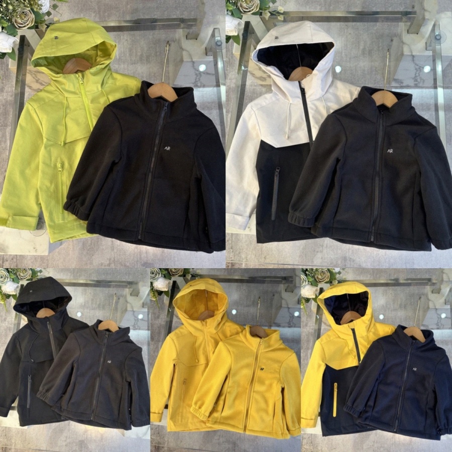 Kids Designer Clothes Boys Girls Outdoor Jackets Toddlers Children Clothing Fleece Coats Windproof Youth Luxury Parkas Warm Hooded Outwear Black-image-1075504468