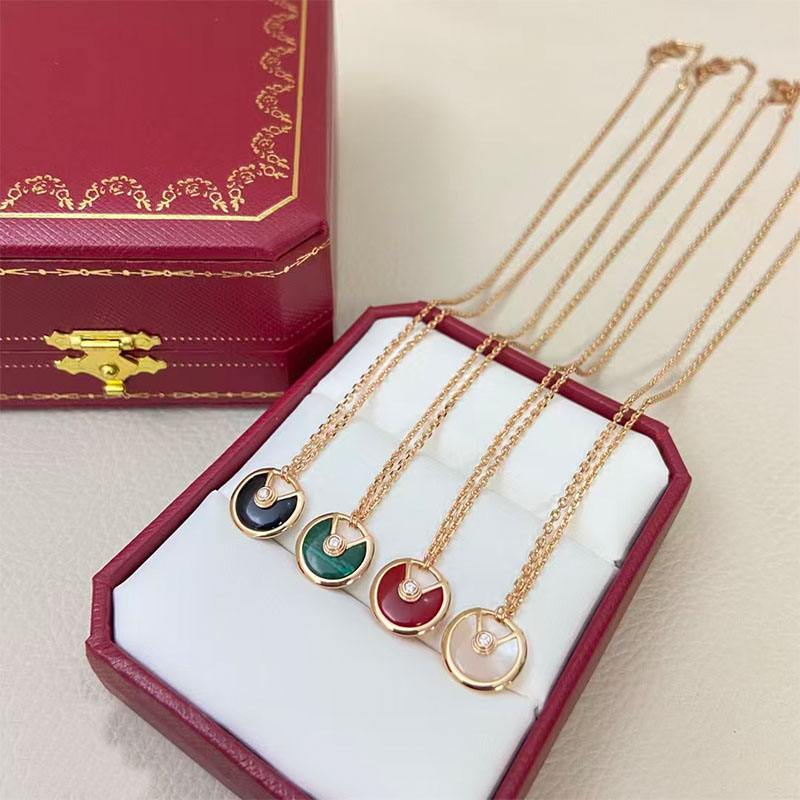 Luxury brand love necklace classic talisman double-sided pendant necklace fashionable women 18k gold designer jewelry gold designer necklace for wom