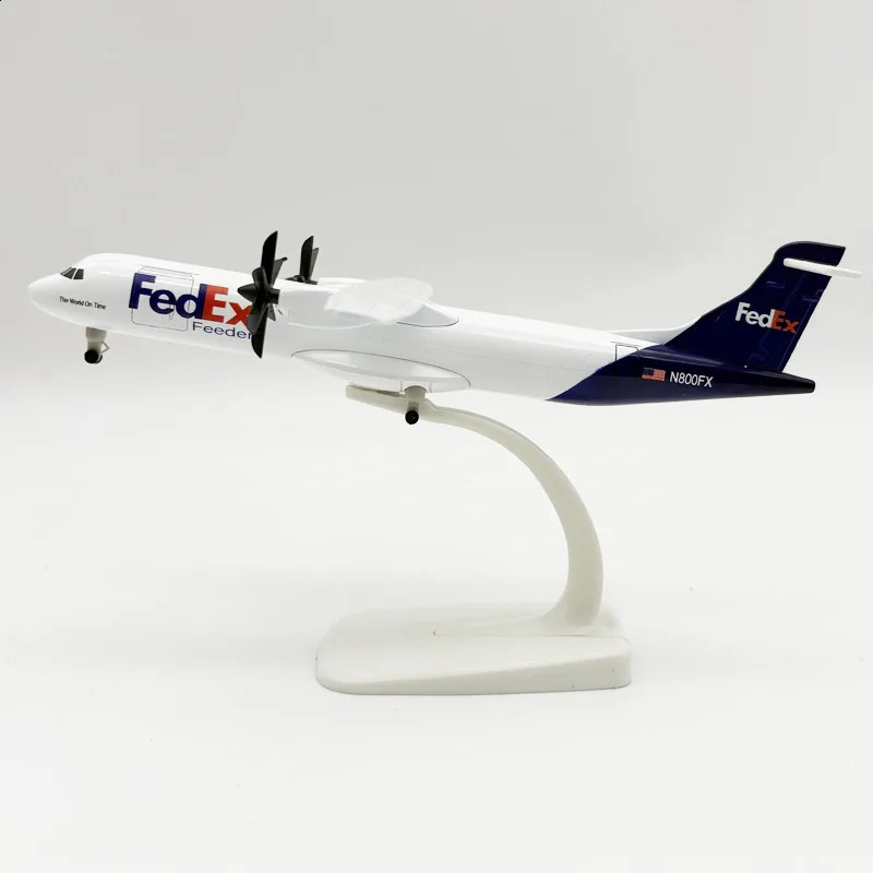 JASON TUTU 20CM Fedex Express ATR Aircraft Model Planel Airplane Diecast Metal Planes Collect Gifts K260320-image-1098291529