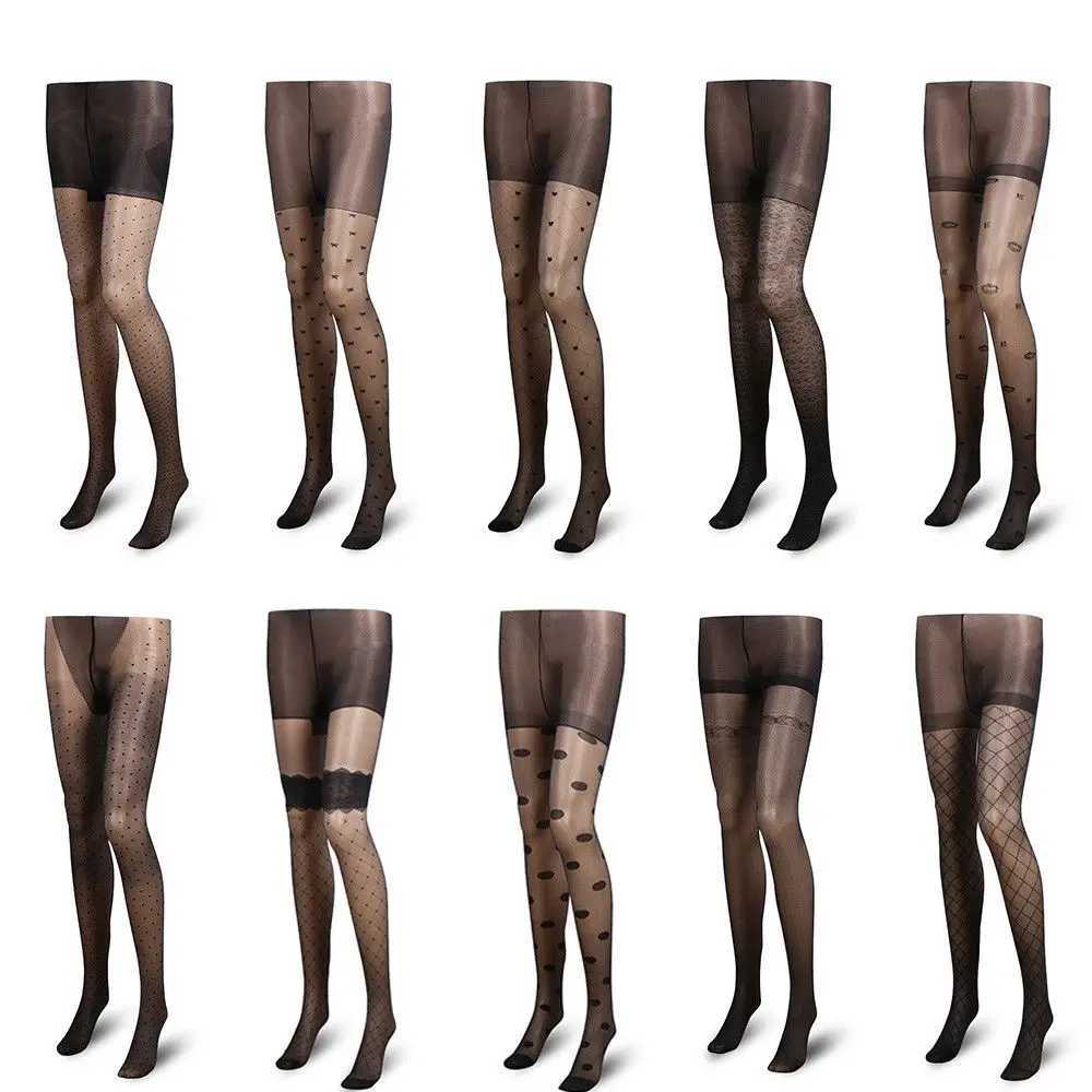Womens Tights Classic Small Polka Dot Silk StockingsThin Lady Vintage Faux Tattoo Stockings Pantyhose Female HosieryXJ250920