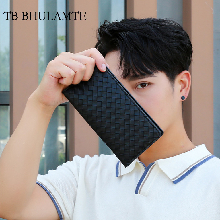 Wallets TB BHULAMTE Free Shipping New Men's Wallet Designer Long Comfortable Feel Business Clutch Multi-card Slot Woven Wallet Fashion Card Hol