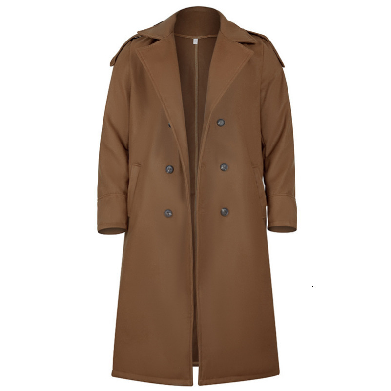 Heavyweight Thickened Trench Coat Streetwear Fashion Xlong Man Coats Outdoor Travel Clothes With Epaulets For Winter 250918BJ