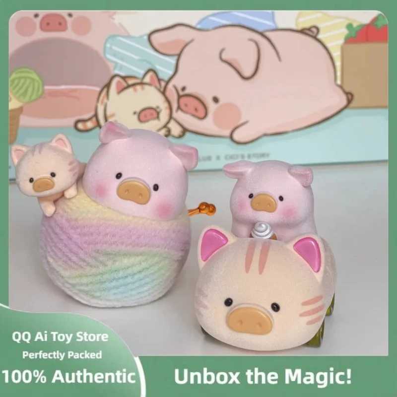 Lulu The Piggy Caturday Series Blind Box Lulu Piggy Anime Figure Pig Action Figurine Mystery Box Desktop Ornament Toys J250918 K260321-image-1098418276