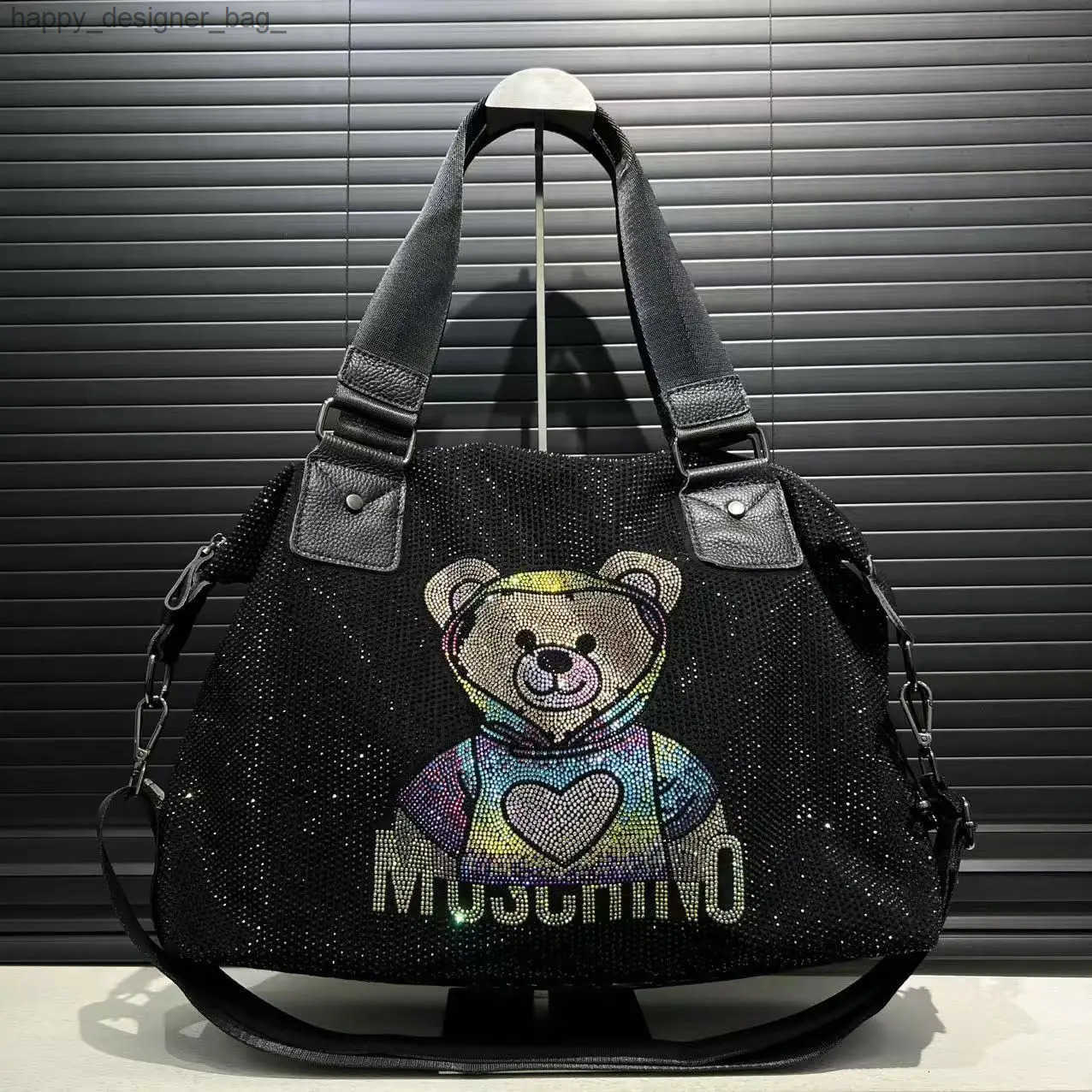 Mesdames Bijoux en diamant à la mode mignon sac à main en peluche en peluche grande capacité élégante élégant sac à bandoulière T250918