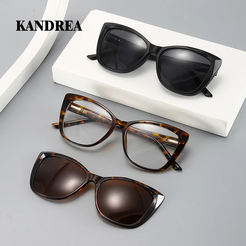KANDREA Retro Metal Glasses Frame Women Fashion Optical Myopia Eyeglasses Frames Polarized Sunglasses Prescription 2328 250918