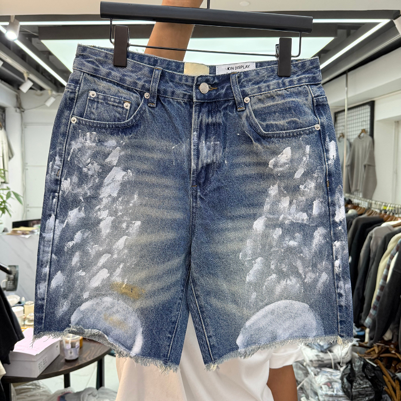 Men's Shorts Blue Short Jeans 2026ss Print Men and Women