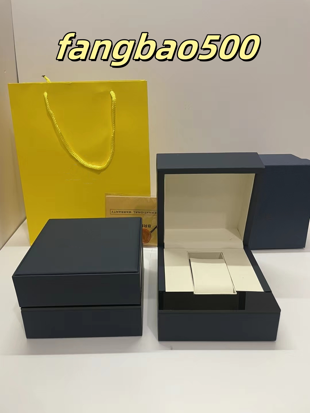 Boîtes de qualité supérieures BR 1884 Regarder les accessoires de boîte d'origine en gros de montres montres montres livre de cartes papiers en a