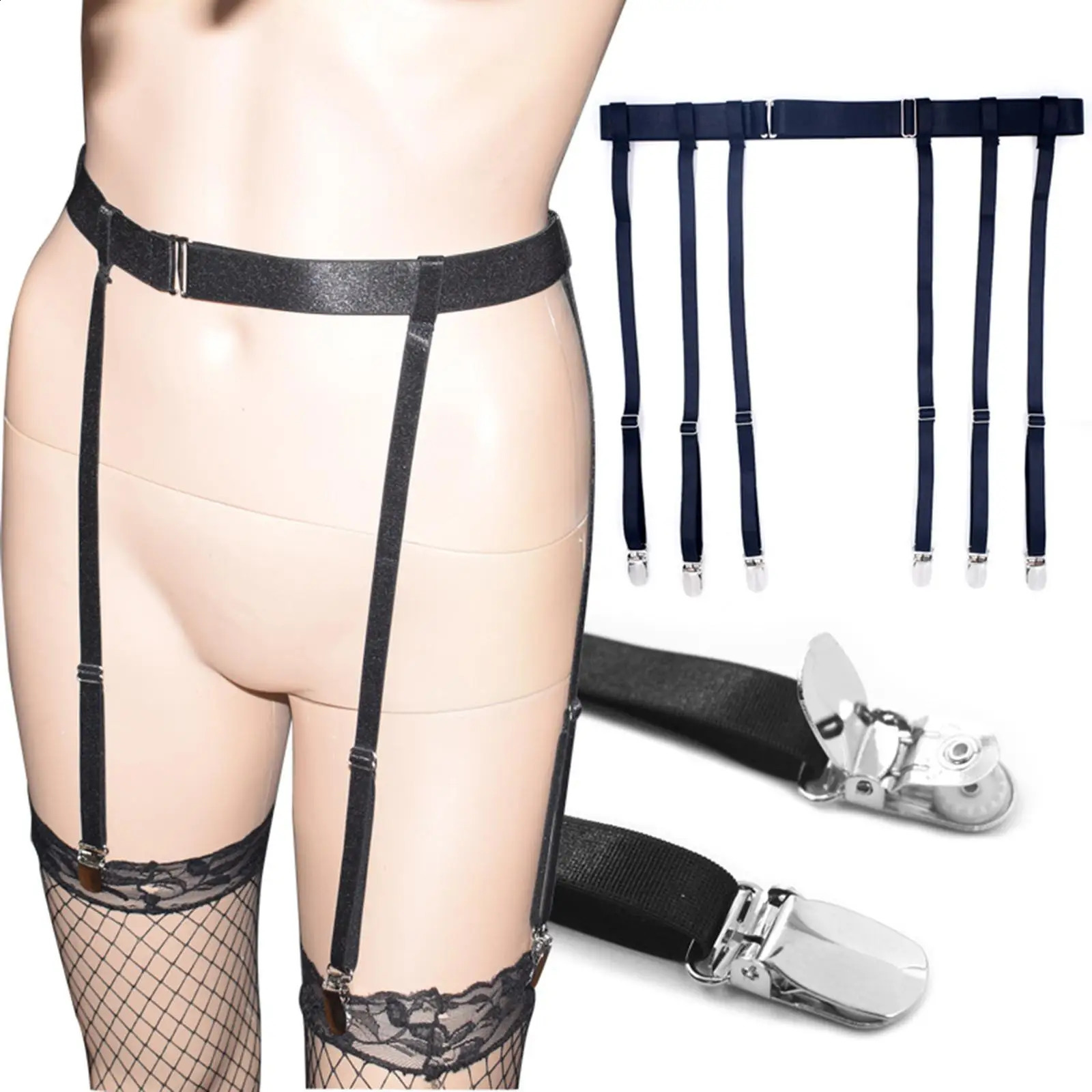 Camicia da donna per la coscia da donna soggiorna a banda regolabile cintura per la cintura per calze ad alte calze da club cosplay clubwwear festiv
