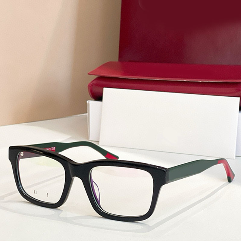 Designer Classic Optical Transparent Lens Glasses 1865 Womens Mens Simple Square Acetate Framed Sunglasses Simple Stylish