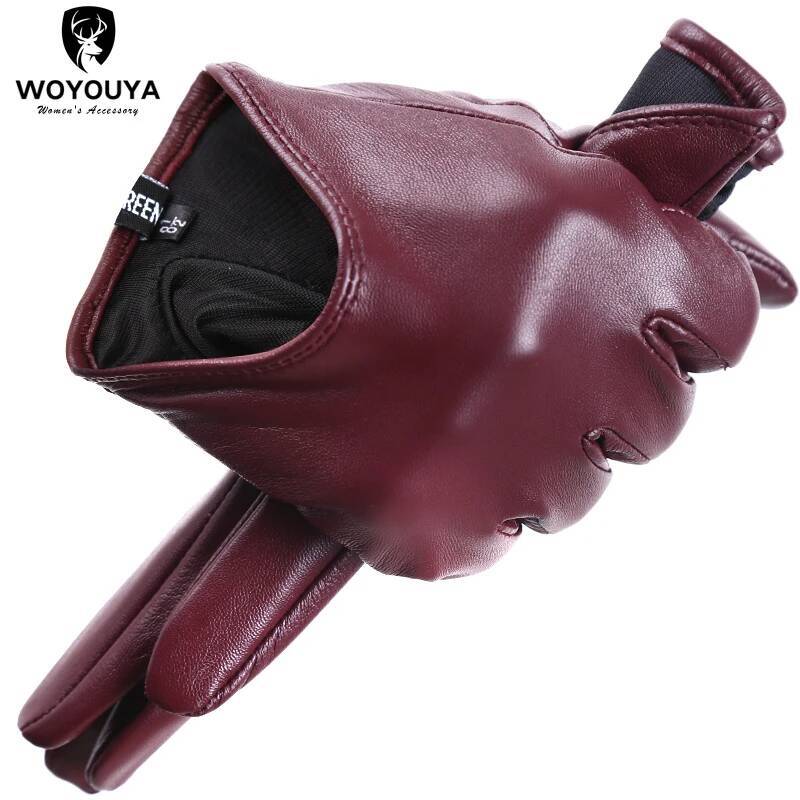 Accessoires de vêtements de couleur de mode gants en cuir pour femmes, femmes courtes confortables mitten, gants d'hiver chauds femmes-2001 ddmyt