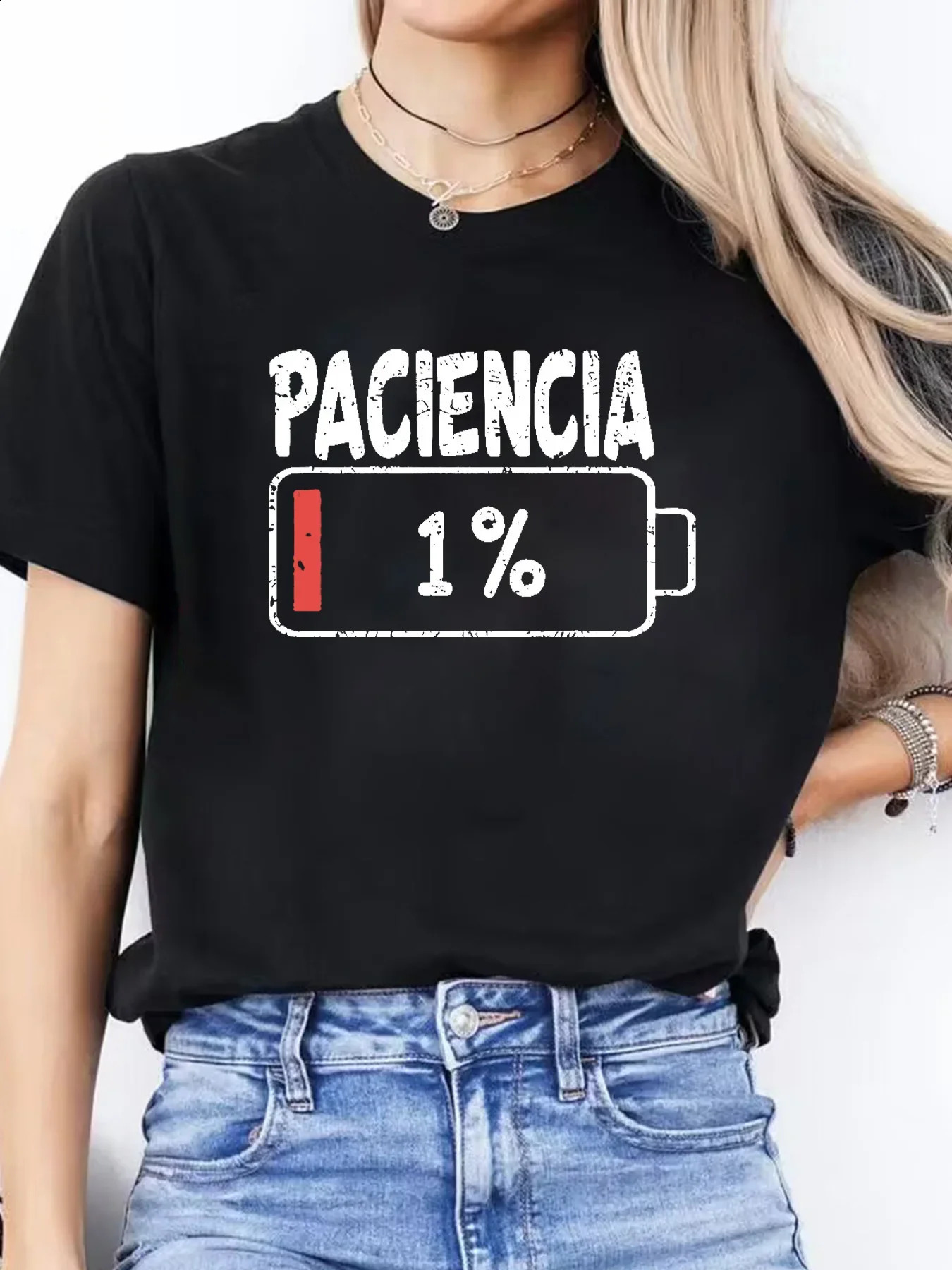Lettre espagnole vibrante Imprimé à manches courtes courte ronde Femmes décontractées sports d'été à manches courtes HARAjuku Streetwear Tops 250