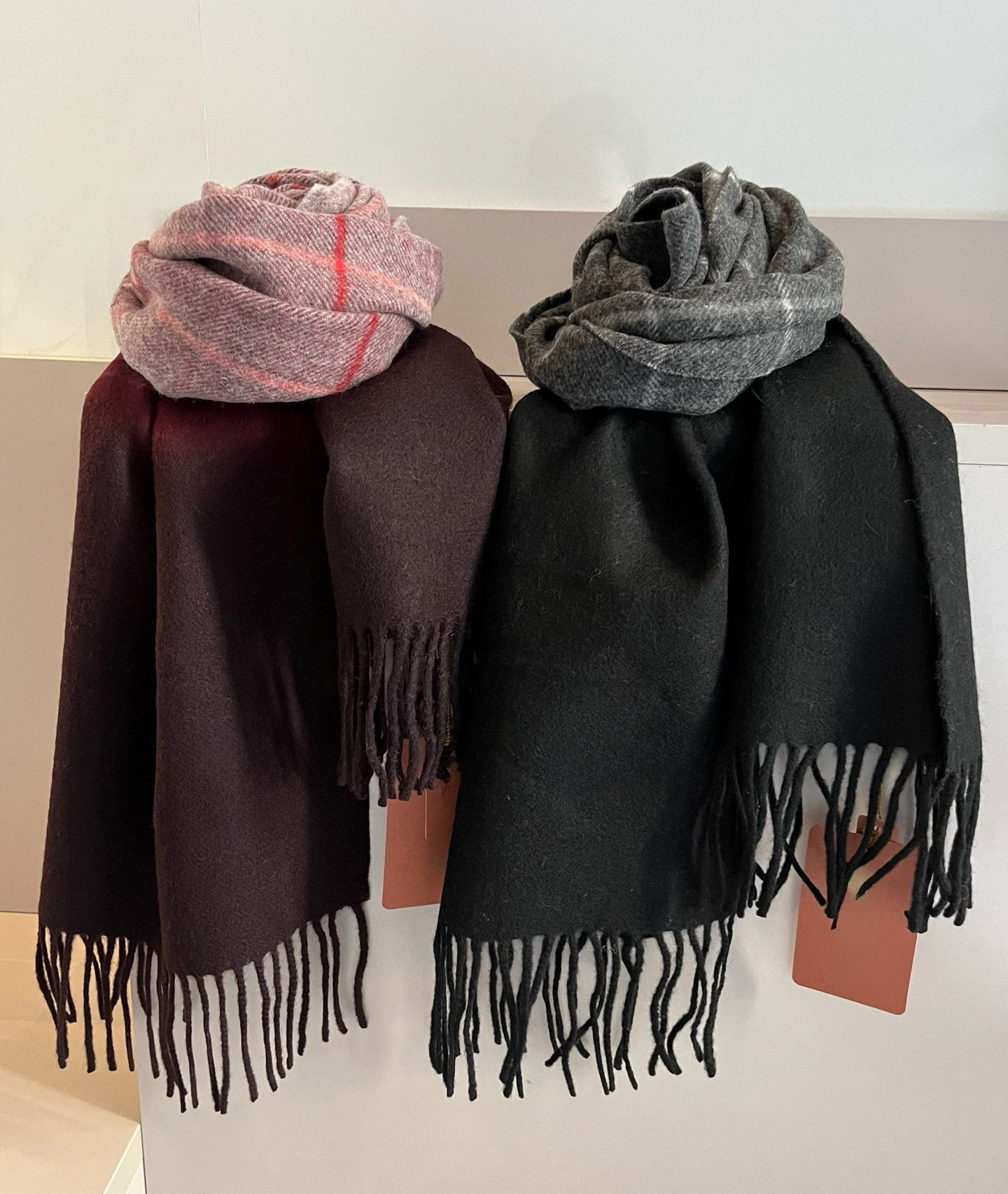 1:1 mirror quality Designer 100% wool scarf Brand Cashmere Winter Scarf Scarves Blanket Chequered Tassel Imitated Aimeishopping women and men Sca