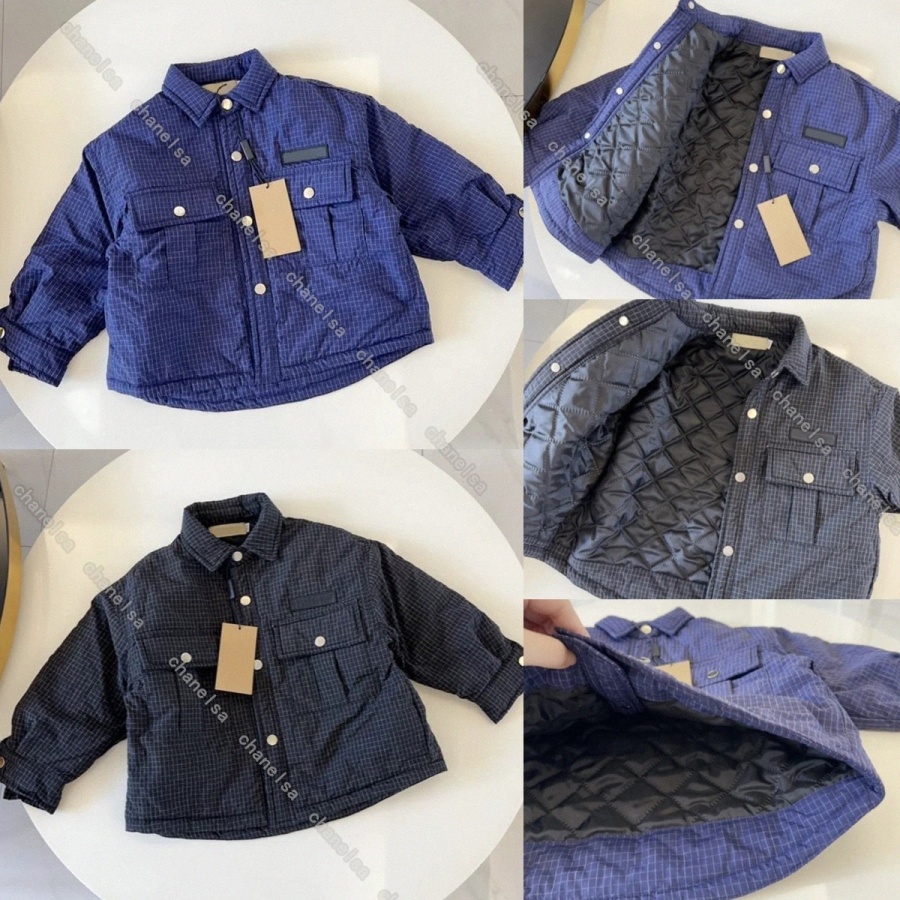 Designer Kids Cotton Jackets toddler Baby Coats Boys Girls Winter Jackets black denim Warm Outwear Coat Children coat z0ZF#-image-1075850918