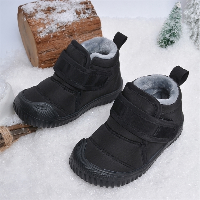 High Quality Durable Kids Outdoor Antislip Waterproof Soft Plush Winter Snow Short Boots E8218 250918