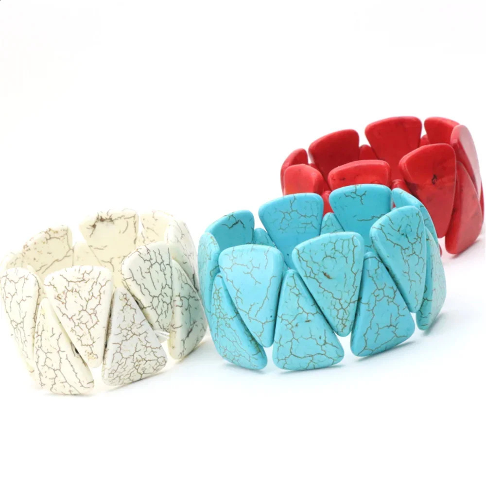 Bracelet turquoises vintage pour les femmes en charme bracelets hommes en pierre naturelle bijoux de style national disponible en 3 couleurs 2509
