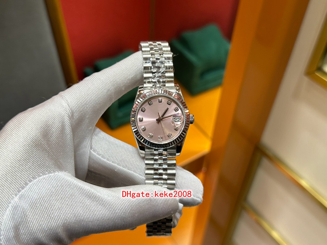 BPF Perfect Girls Woman Wristwatches 2813 Movement 31mm 279173 Diamond Stainless Steel 316L pink Dial Sapphire Mechanical Automatic Ladies watch Mis