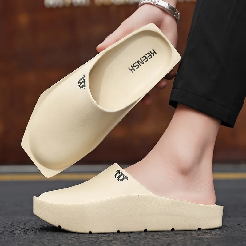 Mens Punk Style Sandals Chunky Platform Slides with Edgy Angular NonSlip Outdoor Slippers for Streetwear Casual Comfort 250918
