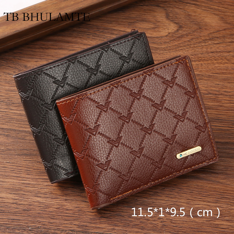 TB BHULAMTE Free Shipping Luxury New Wallet Source PU Coin Purse Card Holder Men's Designer Short Style Card Holder
