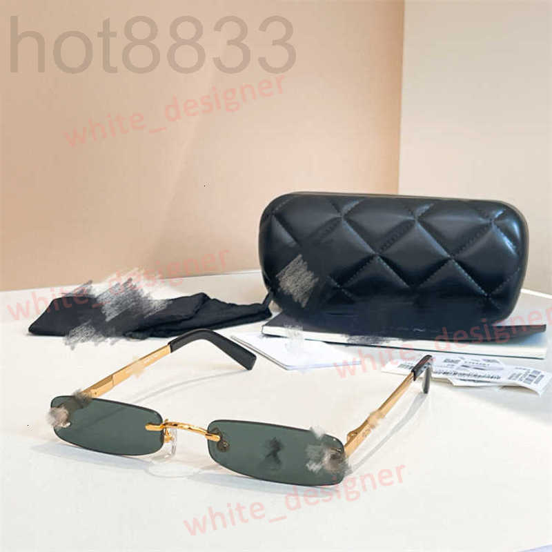 Sunglasses Designer Luxury for Women 10a Mirror Quality Men Female Same Style Small Narrow Fashion Metal Trendy Y8E2