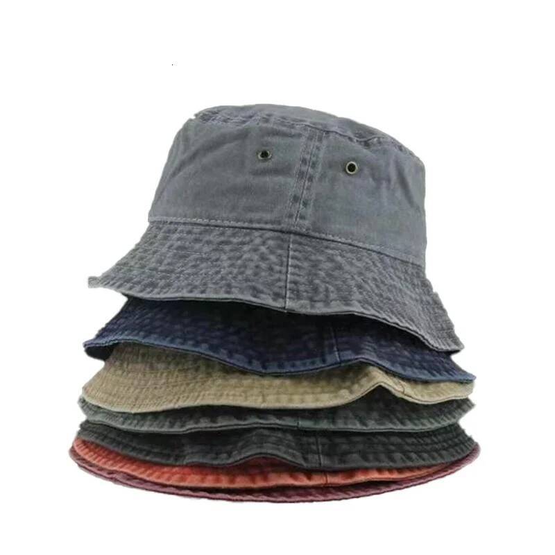 Chapeaux de jean lavés à la mode Unisexe Solide Vintag Summer Y2K Capre de pêcheur pour femmes hommes Bucket Panama chapeau Sun Protection Ddmyth