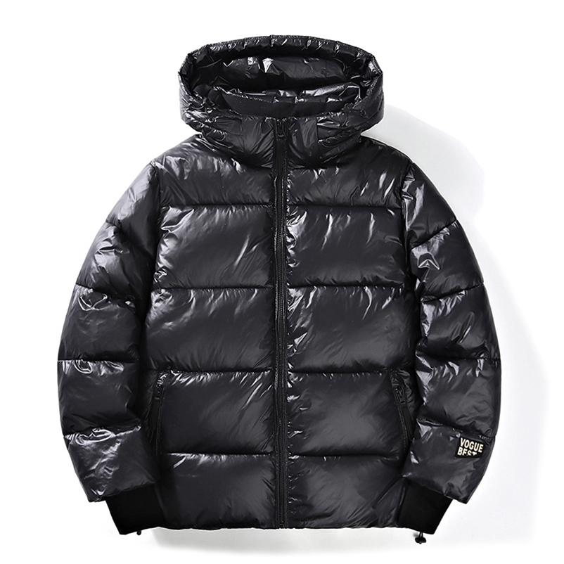 2024 Winter Warm Jacket Mens Trendy Brand Black Gold Bright Waterproof Parka Short Womens Casual Down Cotton Padded Coat y250918