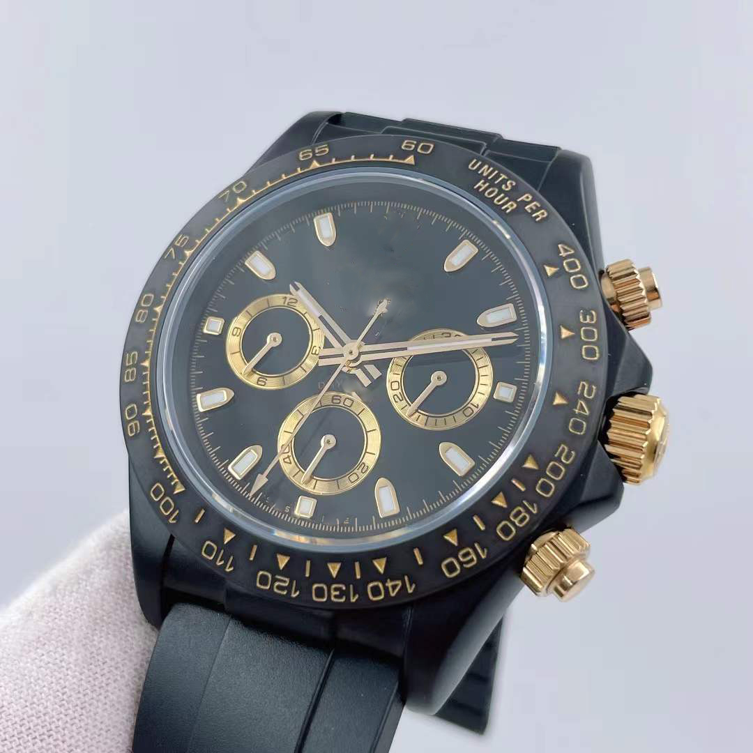 2025 new Supe ru1 Mens Watch Automatic Chronograph Ceramic Bezel 40mm 904L Stainless Steel Sapphire Glass Men Watches 3836 movment black dial