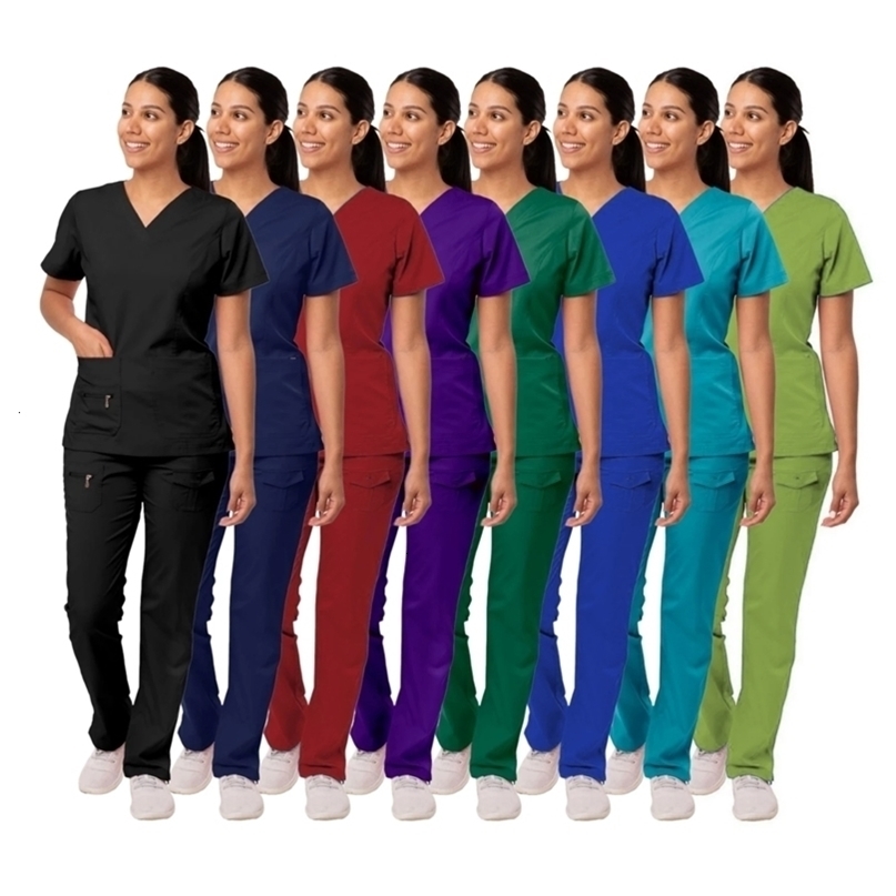Uniforms Woman Scrubs Medico Work Wear Top and Pants Sets Clinical Suit Clothes for Doctor Nursing Uniform250918ww