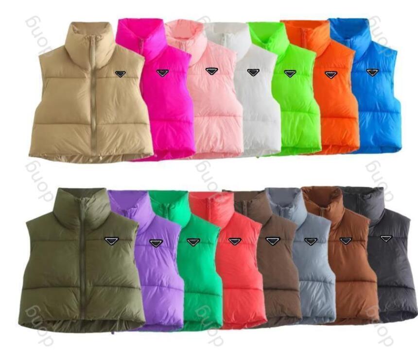 Women Down Vests luxury Winter Green short tops womans Jacket Jumper Outdoor Warm Feather Outfit Parka Outwear coat Designer Clothes