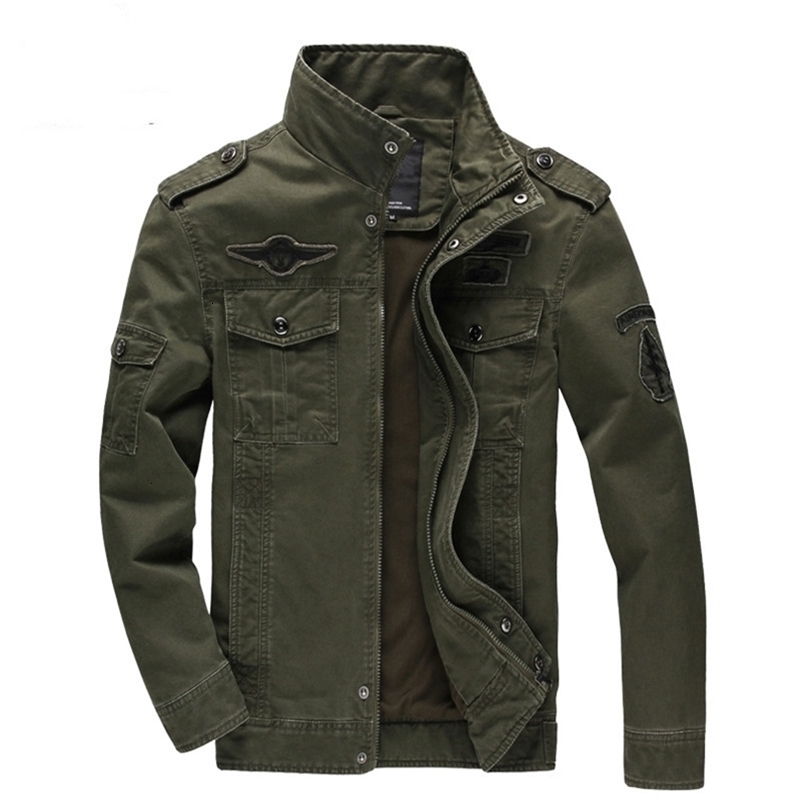 Casual Army Military Jacket Men Plus Size M6XL Jaqueta masculina Air force one Spring Autumn Cargo Mens Jackets Coat250918ww