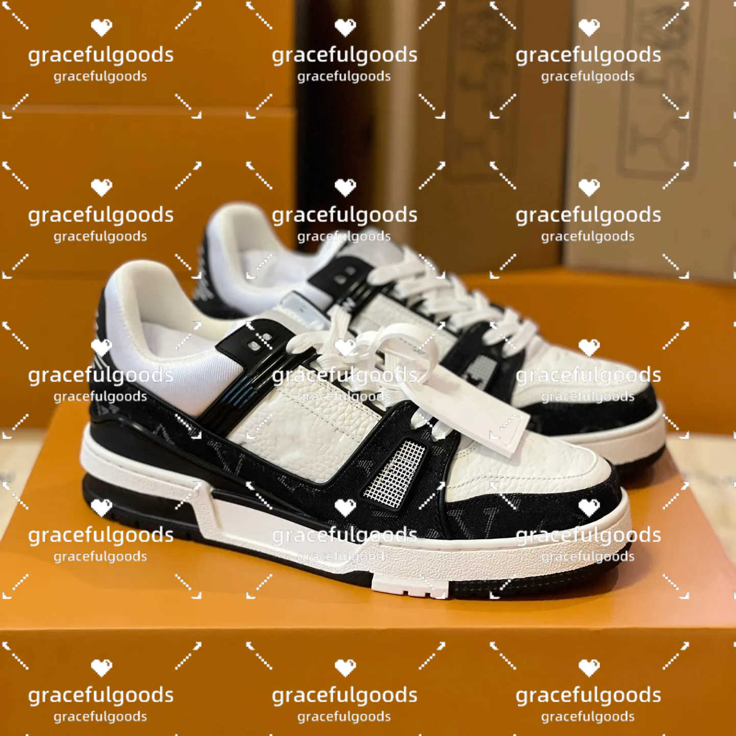 Designer Men Sneaker Calf Platform Sneakers Rubber Shoe loves Trainer Laceup Skate Shoes 3845 R13