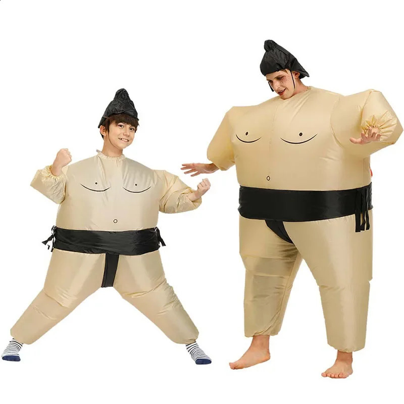 Costumes de cosplay Halloween Sumo Fighter Play de fête de lutte de Noël gonflable s'habille pour les enfants et l'adulte 250919