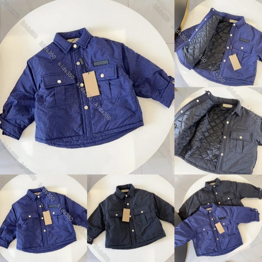 Designer Kids Cotton Jackets toddler Baby Coats Boys Girls Winter Jackets black blue Warm Outwear Coat Children Classic Parkas Fashion k5GR#-image-1075850208