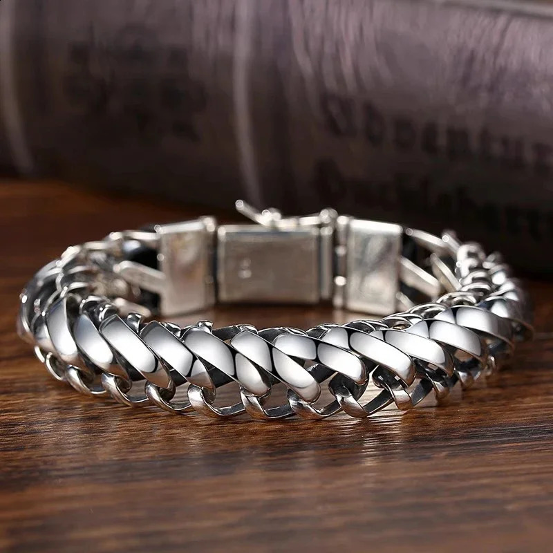 Silver Color Line Korean Version Bracelet Men Women Chain Personalized Retro Simple Trend Accessories Fashion Jewelry 250919