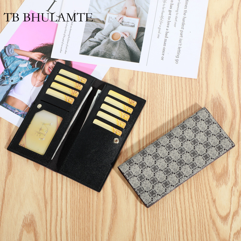 TB BHULAMTE Designer Luxurious Ultra-thin Presbyopia Women's Wallet Large Capacity Trendy Long Card Bag Handbag Fashion Compact Exquisite Leath