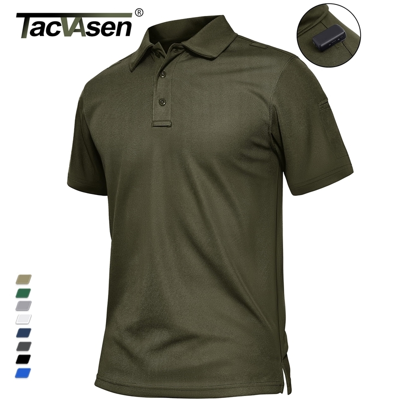 TACVASEN Lightweight UPF 50 Polo Shirts Mens Summer Quick Dry SPF Performance Polo Tee Short Sleeve Sun Work Golf Fishing Tops250918