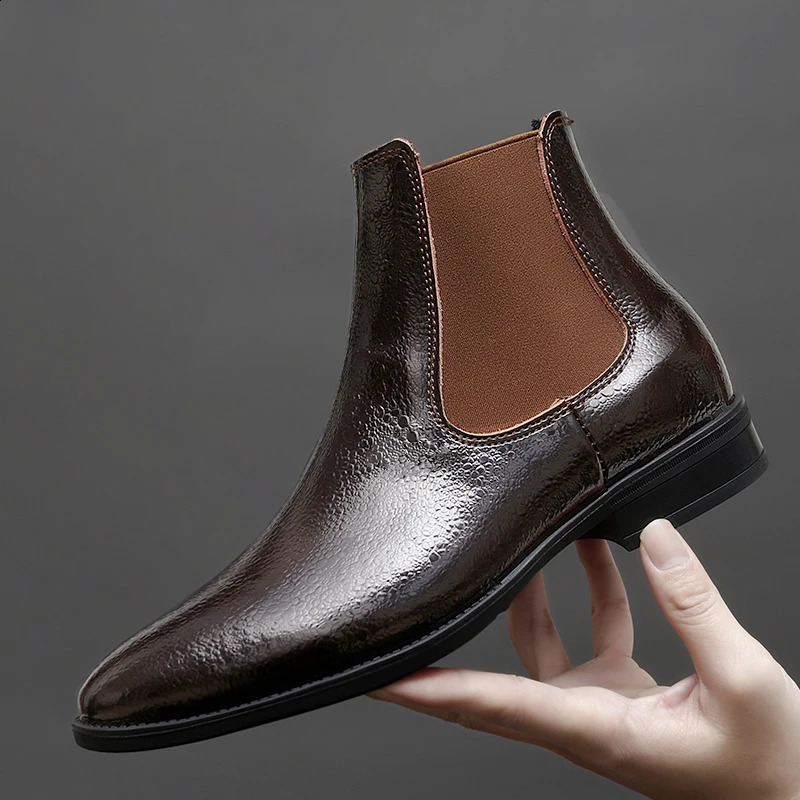 Men d'hiver Business Chelsea Boots Men décontracté confortable et à la mode bottes de banquet Boots Boots Men Tailles 3846 250918