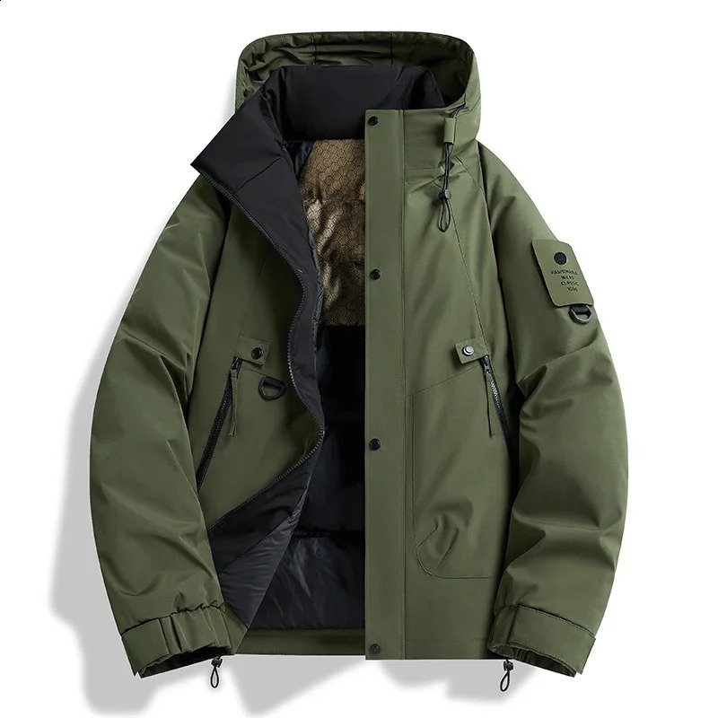2026 Winter Parkas Men de veste à vent épaisse chaude Men de qualité Multipocket Multised Coat Mens Fashion Imperproof Outwear M 250919