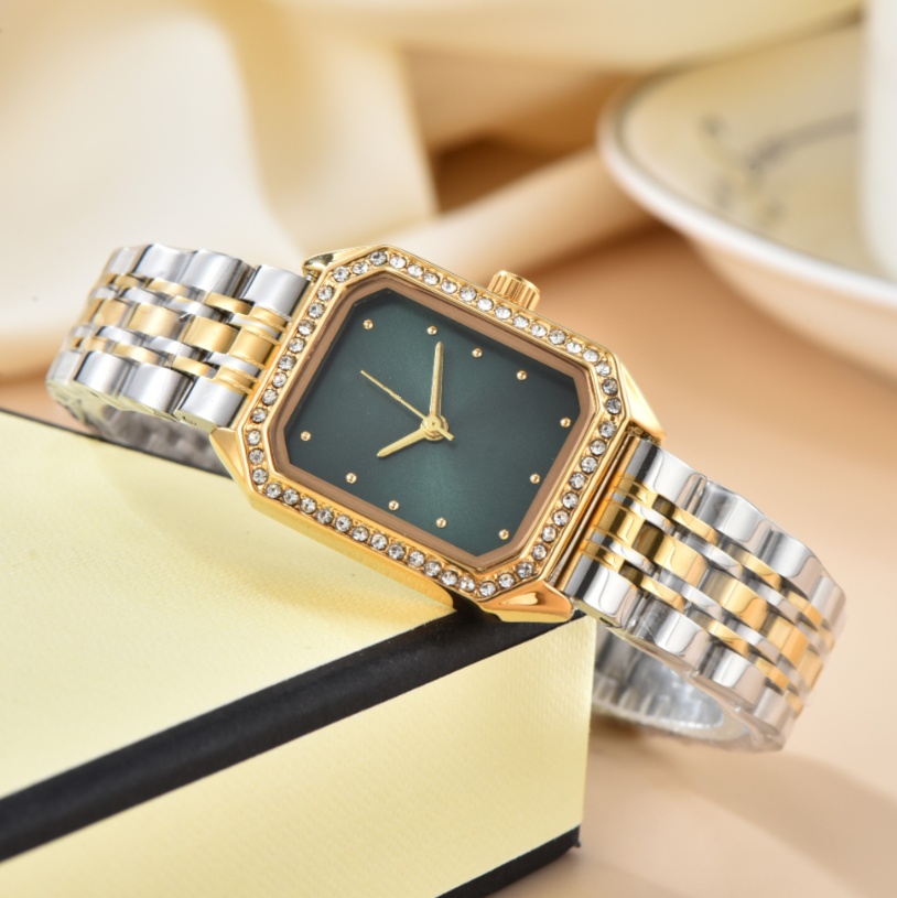 Luxury women ROL9055 Watch Square Watches Designer Diamond Quartz Movement Stainless Steel Bracelet Sapphire Glass Waterproof womens wristwatches #6