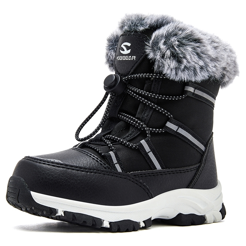 Hobibear garçons filles bottes de neige non glissantes Chaussures d'hiver imperméables