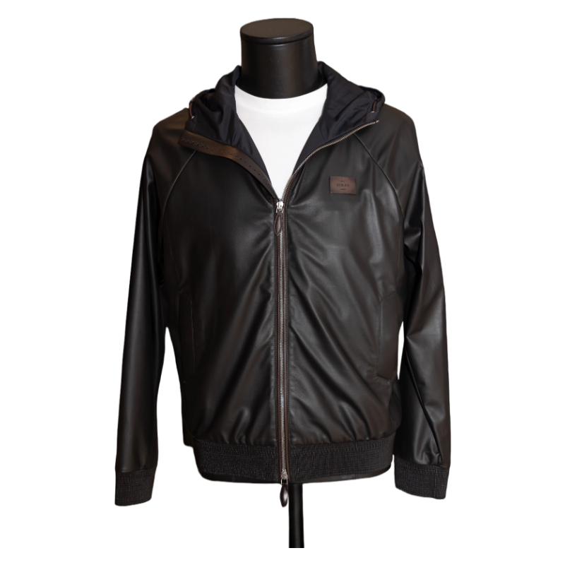 Ber1uti marque B-WAY Mens en cuir véritable daim designer marque veste outwear designer cadeau de luxe Fête des Pères Hiver Hommes Down Coat